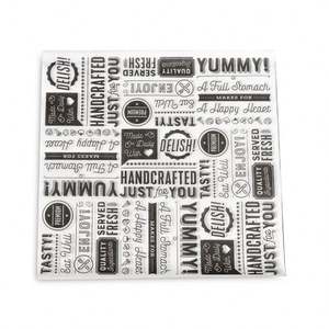 Feuilles de papier ciré alimentaire personnalisées avec logo imprimé, emballage alimentaire à emporter, papier d'aluminium, design personnalisé, coloré - Product Image 6