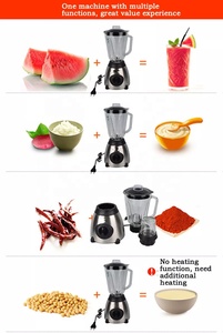 5 tốc độ với thép không gỉ Jar thực phẩm điện Mixer Máy xay sinh tố Tốc độ cao tốt nhất thiết bị nhà bếp thương mại 1.5L Máy ép trái cây máy xay sinh tố - Product Image 6