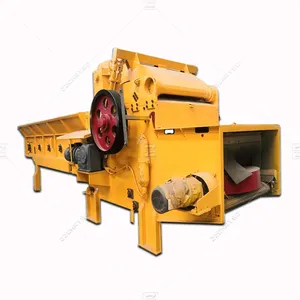 Forestry hydraulic self feeding 40Hp Diesel Wood Chipper tree branch leaf garden Organic Soil shredder mobile crusher machine