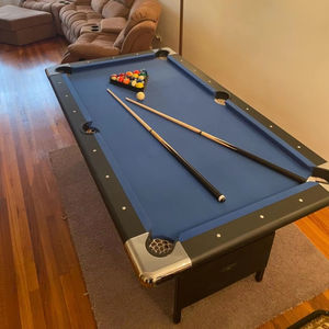 Mesa de Bilhar Clássica Dobrável de Carambola, Sinuca e Pool de 7, 8 e 9 Pés com Retorno de Bola - Product Image 1