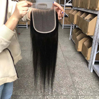 Lot de Mèches Lisses Vierge avec Closure Cheveux Vietnamiens Bruts et Ensemble de Closure Société Vérifiée Naturel Non Traité