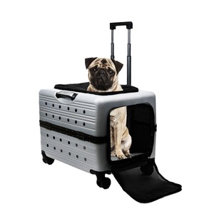 Transportín para mascotas de gran capacidad, transpirable, portátil, con ruedas para gatos y perros - Product Image 4