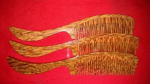 Coconut <b>hairbrush</b> safe for your hair/ Coconut wood comb handmade Wholesale - Product Image 4