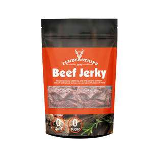 מזון ziplock אלומיניום resealed בשר בקר לעמוד בכיס שטוח רוכסן מיובש תיק מיובש תיק מיובש - Product Image 3