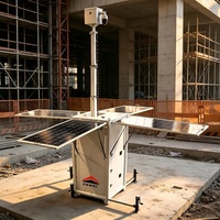 Tour de sécurité solaire portable haute efficacité avec caméra de surveillance CCTV cubique pour la surveillance des usines et entrepôts