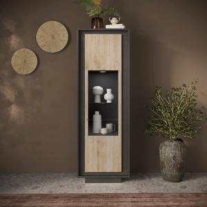 ตู้โชว์โมเดล SKY ขนาด 67x40 สูง 197 ซม. สีลาวาและคาดิซ - Product Image 1