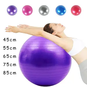 Fitness salonu 75cm 95cm 120cm Fit top renkli Pvc Pilates Yoga denge topu özel renk masaj topu