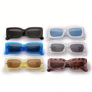 2023 marque de luxe Design hommes femmes petit Rectangle lunettes de soleil UV400 <span class=keywords><strong>X</strong></span> lettre carré lunettes de soleil - Product Image 4