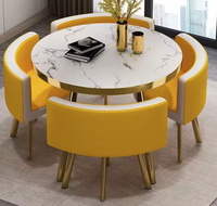 Nouvelle Arrivée Table à Manger Moderne 4 Pièces de Luxe Style Ferme Élégante et Durable en MDF Écologique