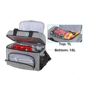 Enfriador portátil ligero con aislamiento grande, bolsas de hielo de choque, <span class=keywords><strong>Picnic</strong></span>, playa, trabajo, viaje, viaje, bolsa refrigeradora de viaje, bolsa de almuerzo congelable - Product Image 3