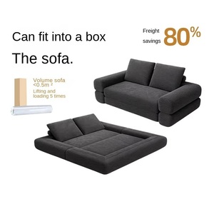 Sofá <span class=keywords><strong>Cama</strong></span> 3 en 1 Plegable, Compacto y Personalizable, Sofá <span class=keywords><strong>Cama</strong></span> Doble, Colchón <span class=keywords><strong>de</strong></span> Piso, Sofá <span class=keywords><strong>Cama</strong></span> <span class=keywords><strong>de</strong></span> Tela Moderno y Minimalista - Product Image 4