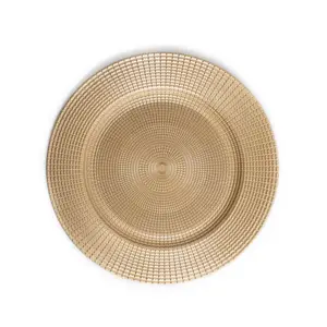 Acrylic Elegant Gold Rim Table Charger Plate Plates for Wedding Party