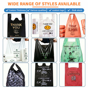 ถุงช้อปปิ้งพลาสติกแบบเสื้อยืด ทนทาน รีไซเคิลได้ สำหรับซูเปอร์มาร์เก็ตและการใช้งานเพื่อการส่งเสริมการขาย - Product Image 3