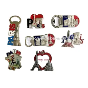 Souvenir Maker Eiffel Tower Souvenir De Paris Fridge Magnet Custom Metal Bottle Openers Paris