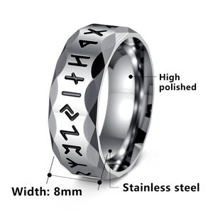 Anillos de Joyería Fina para Hombre, Anillo de Plata Antiguo, Anillo Vikingo Vintage, Anillo de Acero de Titanio <span class=keywords><strong>Juve</strong></span>, Venta al por Mayor de Moda - Product Image 6
