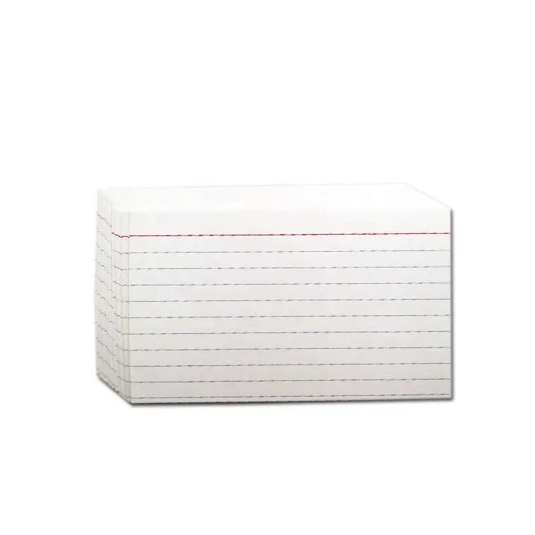Alat Tulis Kantor 5x8 inci, bantalan Notebook cetak kartu indeks kertas warna kosong terang