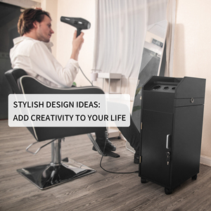 Carrello da barbiere nero con serratura per mobili economici all'ingrosso con ruote carrello per parrucchiere di bellezza - Product Image 6