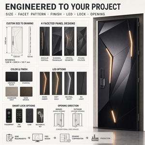 Portes pivotantes <span class=keywords><strong>de</strong></span> sécurité en aluminium extérieur, anti-effraction, anti-ouragan, <span class=keywords><strong>de</strong></span> haute qualité, fabriquées en Chine, pour les maisons - Product Image 4