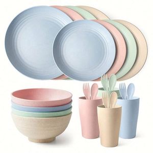 Ensemble de vaisselle de luxe en paille de blé, prix avantageux 2021 - Product Image 1