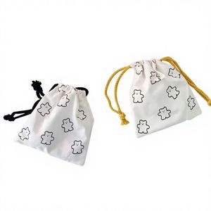 Bolsa de Lona con Cordón Personalizable con Dibujos Animados, con Logotipo Personalizado, para Guardar Artículos de Papelería, Cosméticos y Joyas - Product Image 1