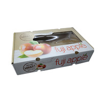 Caja de regalo impresa con diseño de cerezas, caja plegable plana y lisa, caja de embalaje ligera para venta minorista de frutas.