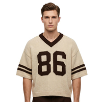 XUFEI Fabricant OEM de sweats en jersey pour hommes, coupe courte et ample, en coton et acrylique, de haute qualité, avec logo personnalisé