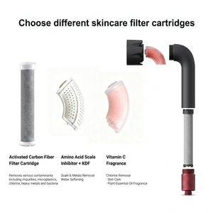 Douche à filtre en plastique à 4 modes de pulvérisation pour usage domestique, soin de la peau et des cheveux, élimination du chlore et des métaux lourds, eau douce, réduit les allergies - Product Image 6