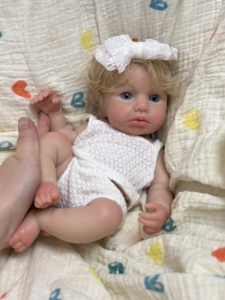 Poupée Reborn <span class=keywords><strong>LouLou</strong></span> de 13 pouces, en silicone lesté, corps entier, fille réaliste, peinte à la main, jouet doux, jouet éducatif, racines implantées à la main - Product Image 6