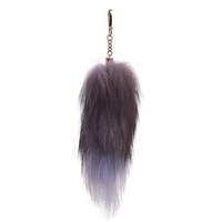 Vente en gros cristal 20cm grande queue de sétaire moelleux pas cher queue de fourrure de renard porte-clés pour la décoration vraies queues de renard