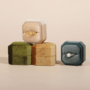 WEIMEI Custom Logo Travel Portable Octagonal <b>Storage</b> Jewelry <b>Box</b> <b>Velvet</b> Jewelry <b>Storage</b> Packaging <b>Box</b> - Product Image 6
