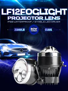 LF12 3 pouces Bi led Projecteur Universel 80 Watts Installation sans perte Bi Led Laser Projecteur Phare 9-16v 6500k Bi led Lens - Product Image 4