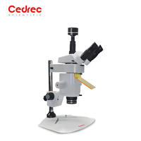 Best Selling Binocular Stereo LED Microscope for Teaching with Rechargeable Batteries LED Light Source Biological Microscope
