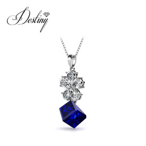 Daisini alta calidad <span class=keywords><strong>plata</strong></span>/latón moda último adornado con cristales <span class=keywords><strong>Swarovski</strong></span> COLLAR COLGANTE para <span class=keywords><strong>mujer</strong></span> - Product Image 6