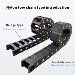 Plastik nilon rantai tarik rantai tangki jenis jembatan semua jalur plastik ukiran kabel elektromekanik melalui industri