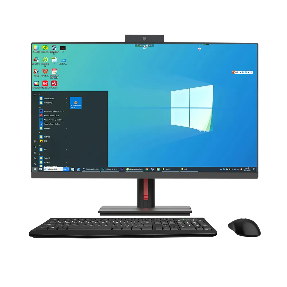 Komputer I3 Gen All In 1 gamer rumah sekolah Aio Pc 27 inci komputer Desktop Set lengkap digunakan semua dalam satu komputer Pc