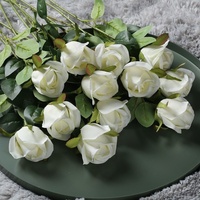 Centres de table en roses blanches artificielles, arrangements floraux de roses éternelles pour mariage, fleurs artificielles, bouquet de mariage en gros