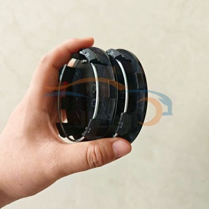Tapa Central de Rueda de 54 mm y 60 mm, Plateada/Negra, Electrochapada en ABS, con Adhesivo Impermeable Ecológico JR LGG 28 - Product Image 2