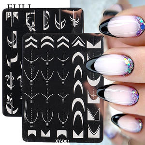 Nail Art français estampage plaque <span class=keywords><strong>dessin</strong></span> modèle géométrique rayure ligne fleur amour dentelle 3D <span class=keywords><strong>Image</strong></span> pochoir moule impression outil - Product Image 2