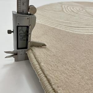 Alfombra Redonda Yala con Patrón Geométrico Abstracto a Rayas, de Fibra de Poliéster, para Sala de Estar, Dormitorio o Estudio - Product Image 4