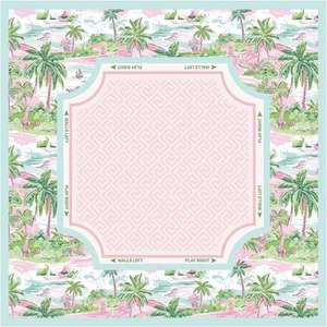 Tapete de Mahjong Moderno y Lujoso con Diseño Tropical de Palmeras y Océano, de Terciopelo, Antideslizante, Duradero, Ecológico, para 4 Jugadores, con Logotipo Personalizado - Product Image 1