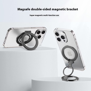 Support magnétique double tête <span class=keywords><strong>pour</strong></span> téléphone, rotation à 360°, <span class=keywords><strong>anneau</strong></span> aimanté puissant, support en alliage de zinc <span class=keywords><strong>pour</strong></span> salle de sport et voiture, compatible avec <span class=keywords><strong>iPhone</strong></span> - Product Image 3