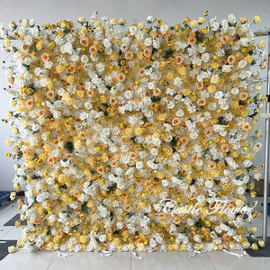 FW630 Mur <span class=keywords><strong>de</strong></span> fleurs <span class=keywords><strong>de</strong></span> mariage enroulable en gros, toile <span class=keywords><strong>de</strong></span> fond 8 pieds x 8 pieds, panneau mural <span class=keywords><strong>de</strong></span> fleurs roses, <span class=keywords><strong>décoration</strong></span> <span class=keywords><strong>murale</strong></span> <span class=keywords><strong>de</strong></span> fleurs artificielles 5D - Product Image 5