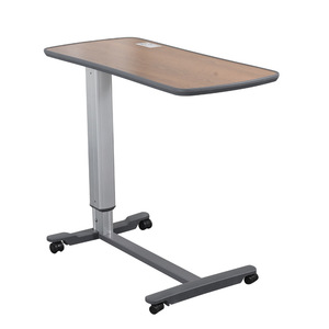 Hospital Bedside <b>Table</b> Rectangle <b>Height</b> <b>Adjustable</b> <b>With</b> Wheels For Bedroom Use - Product Image 1