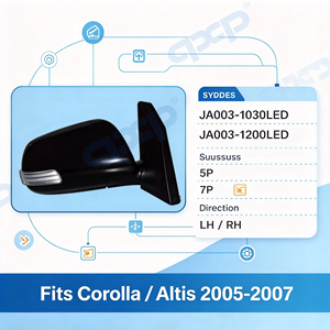 กระจกมองข้าง JA003-1030LED JA003-1230LED สำหรับ Corolla EX Altis พร้อมไฟเลี้ยว LED กระจกมองหลังไฟฟ้า อะไหล่ทดแทน OE - Product Image 4