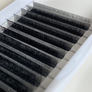 Nouvelles extensions de cils en forme de <span class=keywords><strong>U</strong></span> 3D 4D 5D trèfle, faites à la main, naturelles, douces, style W, bouquets préfabriqués légers synthétiques, 12 rangées - Product Image 3