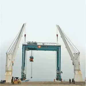Istif taşıyıcısı 20ft rtg vinç fiyat lastik lastik 40 ft konteyner liman konteyner kaldırma için portal vinç kullanarak