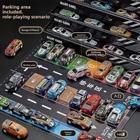 48 voitures miniatures à rétrofriction pour enfants, jouets portables pour fêtes, avec boîte de rangement, cadeau