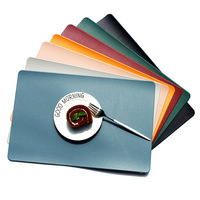 Sets de table de luxe de style nordique, antidérapants, isolants thermiquement, imperméables, couleur unie, pour tables de salle à manger à domicile et hôtels