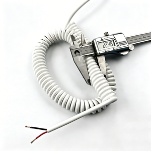 Câble spiralé TPU en cuivre pur blanc flexible à 2 conducteurs de 0,75 mm², résistant à l'usure et à la compression - Product Image 4