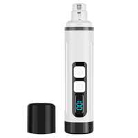 Vente en gros d'équipement de toilettage pour chiens Affichage LED Pet Nail Clipper Rechargeable Pet Nail Grinder avec boutons de réglage